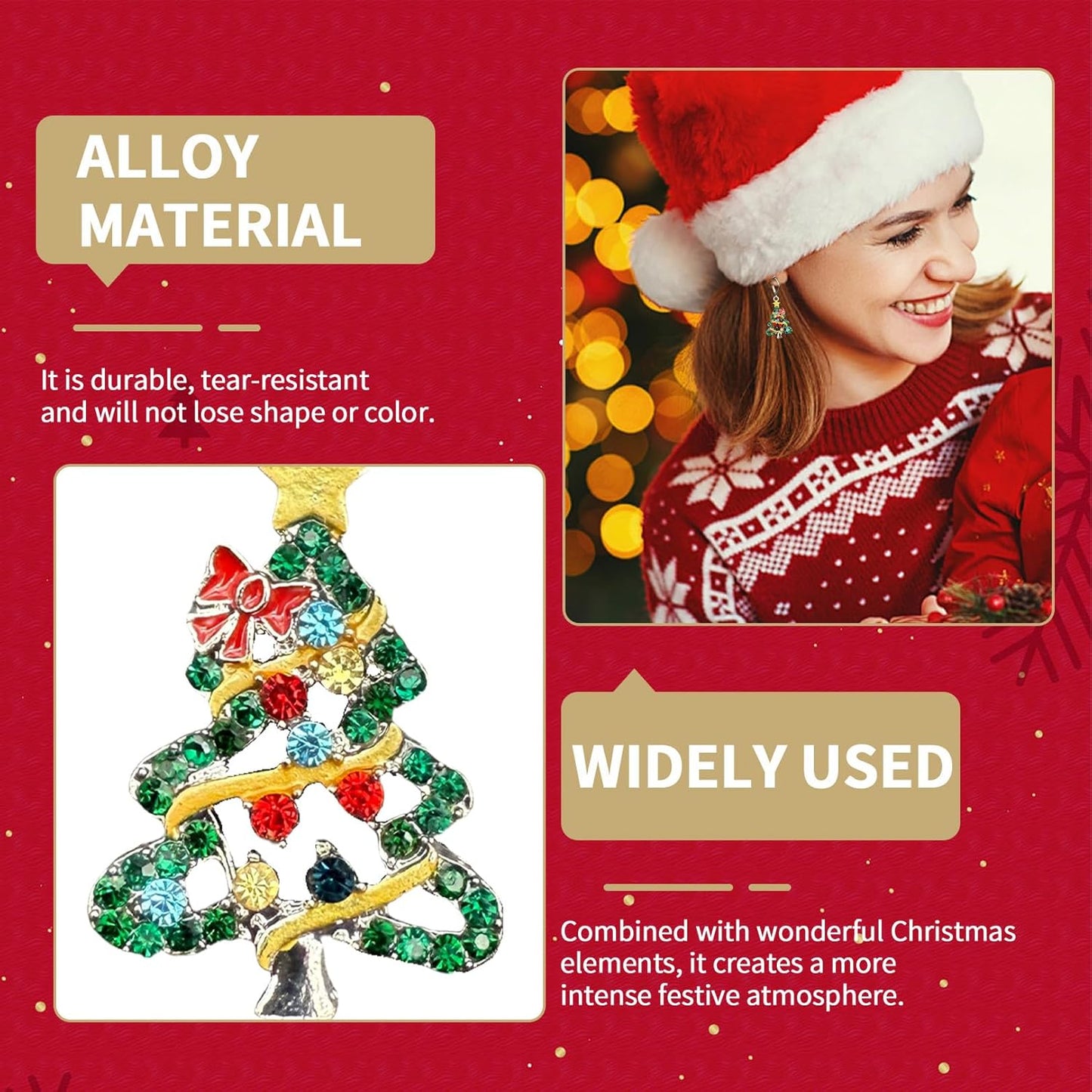 Christmas Tree Earrings,Christmas Earrings for Women Uk,Novelty Drop Dangle Earings Studs,Colourful Jewellery Tree Bow Earing Xmas Earring Accessories for Kids Girls Cheistmas Festive Party Gifts