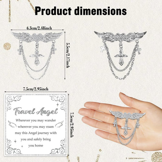 Brooch Guardian Angel Gifts for Women Christmas Gifts Ideas Birthday Gift for Nan Mum Friends Sister Christian Christening Gift for Girls Her Hijab Pins Guardian Angel Brooches for Women Uk