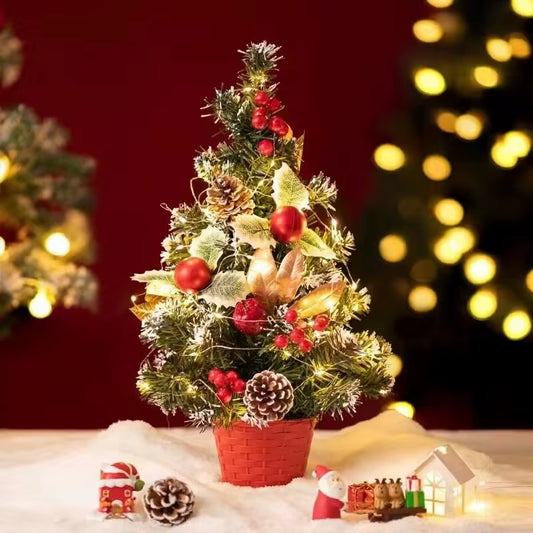 20/30/40Cm Christmas Tree Home Bedroom Party Decorations Artificial Christmas Tree Children DIY Handicraft 2025 New Year Gift