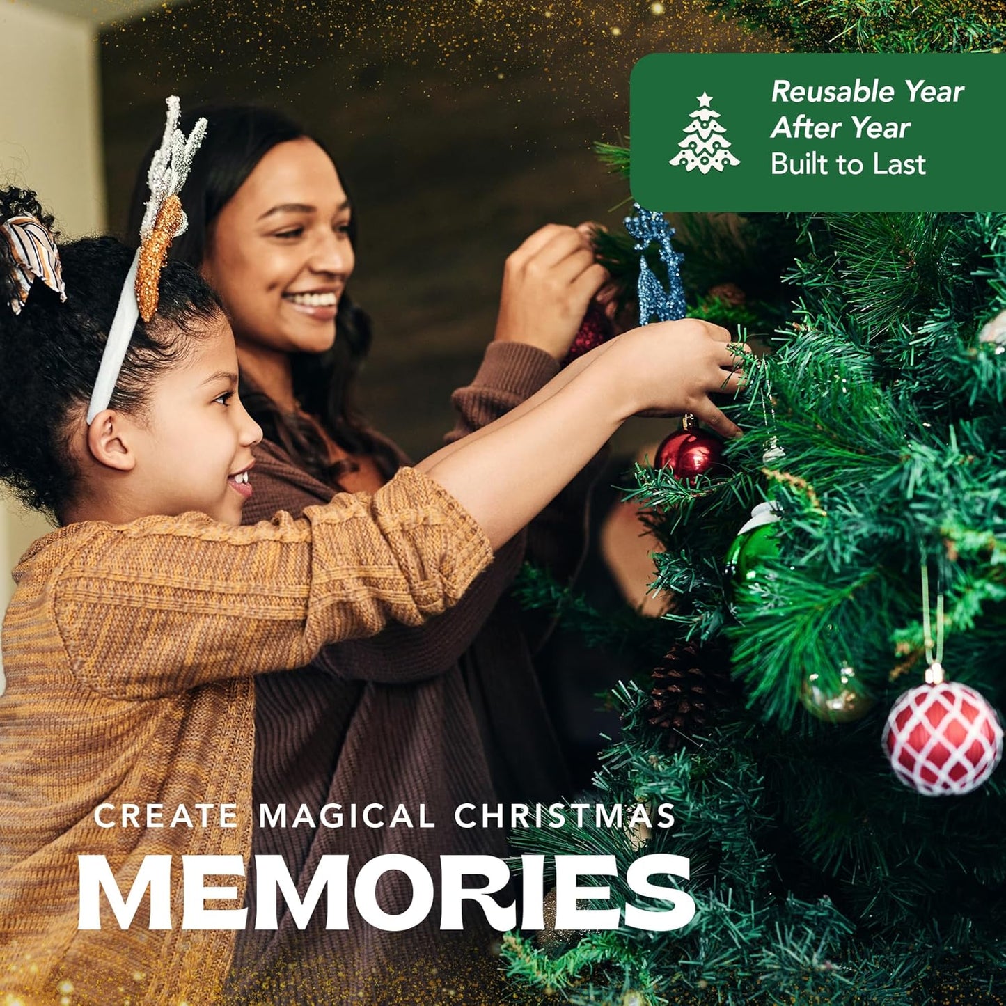 Christmas Tree 6Ft β Premium Artificial Xmas Tree with Metal Stand | Lush PVC Branches, Easy Assembly, Customisable with Baubles & Decor | Realistic Christmas Decorations for Holiday