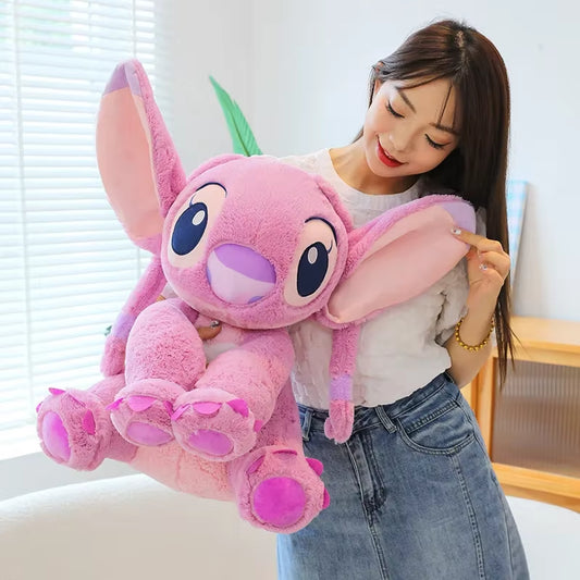 40/50CM Anime Cartoon Disney'S Lilo & Stitch Kawaii Girl Plush Dolls Cute Angel Large Plush Toys Girl'S Christmas Birthday Gifts