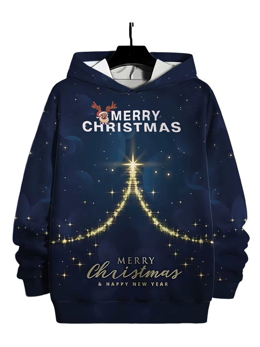 New Arrival Personality Hoodies Christmas Printed Pullover Men Women Casual Oversized Hooded Sweatshirts Cool Hoodie
