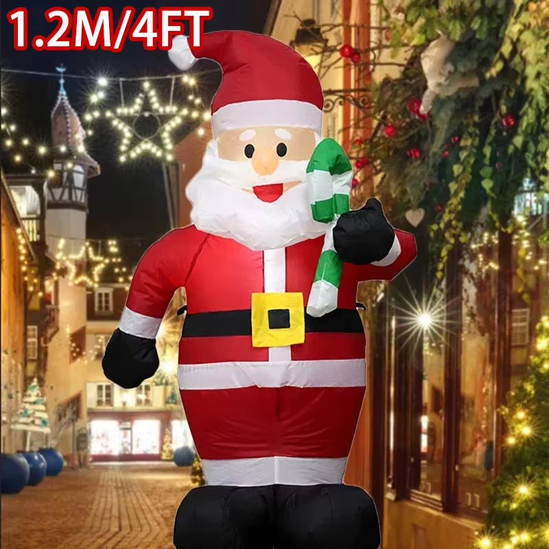 1Pc Christmas Decoration Inflatable Toy Gift Snowman Penguin Built-In LED Lights Indoor Outdoor New Year Party DIY Garden Decor