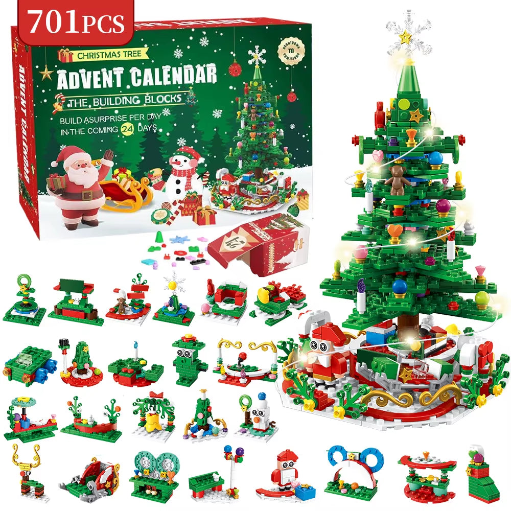 2026 Christmas Advent Calendar Gift Box Christmas Tree Train 24Days Countdown Christmas Calendar Box New Year Navidad Gift