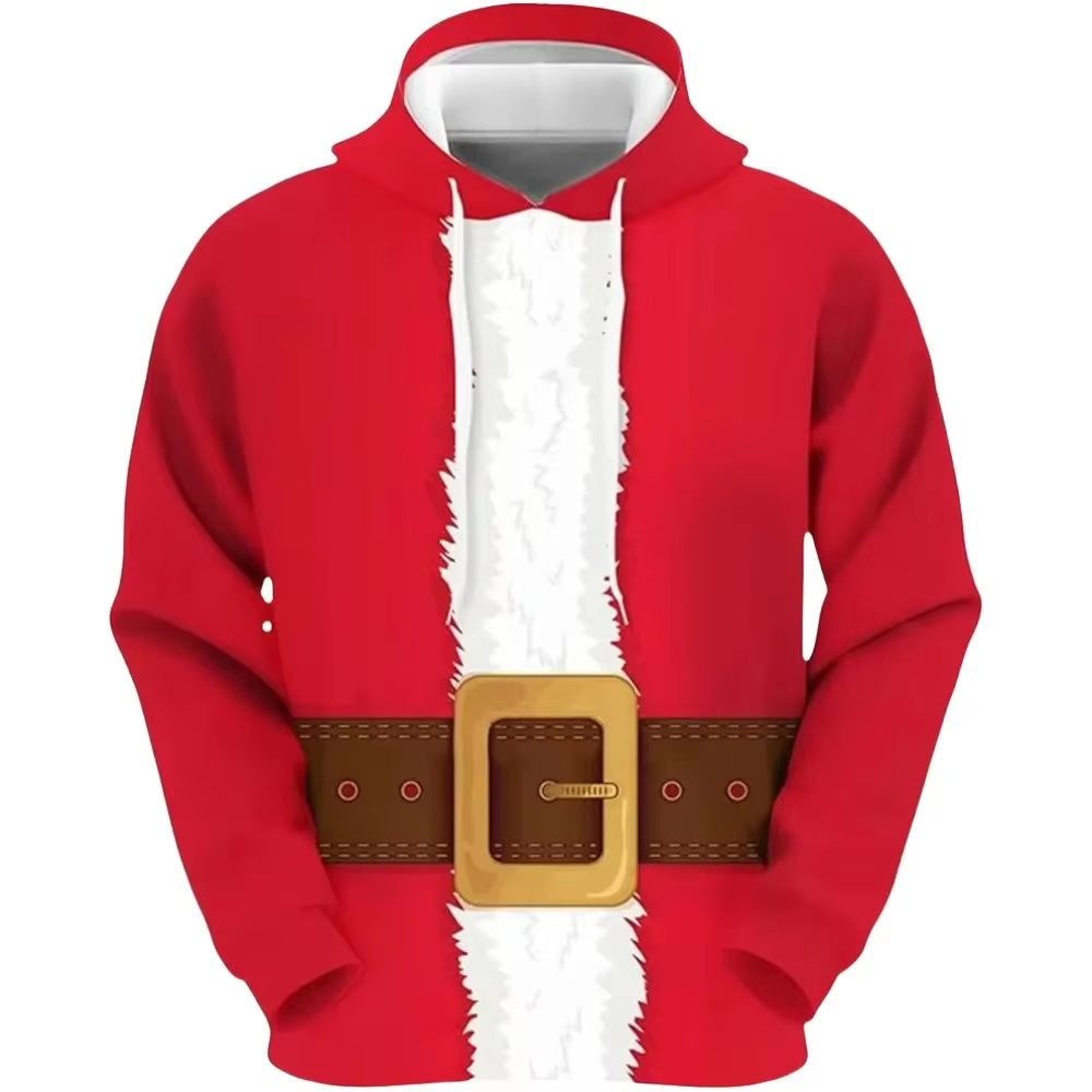 Santa Claus 3D Print Sport Men Hoodie Outdoor Street Christmas Party Cosplay Harajuku Long-Sleeve Autumn Winter Sweatshirt Top