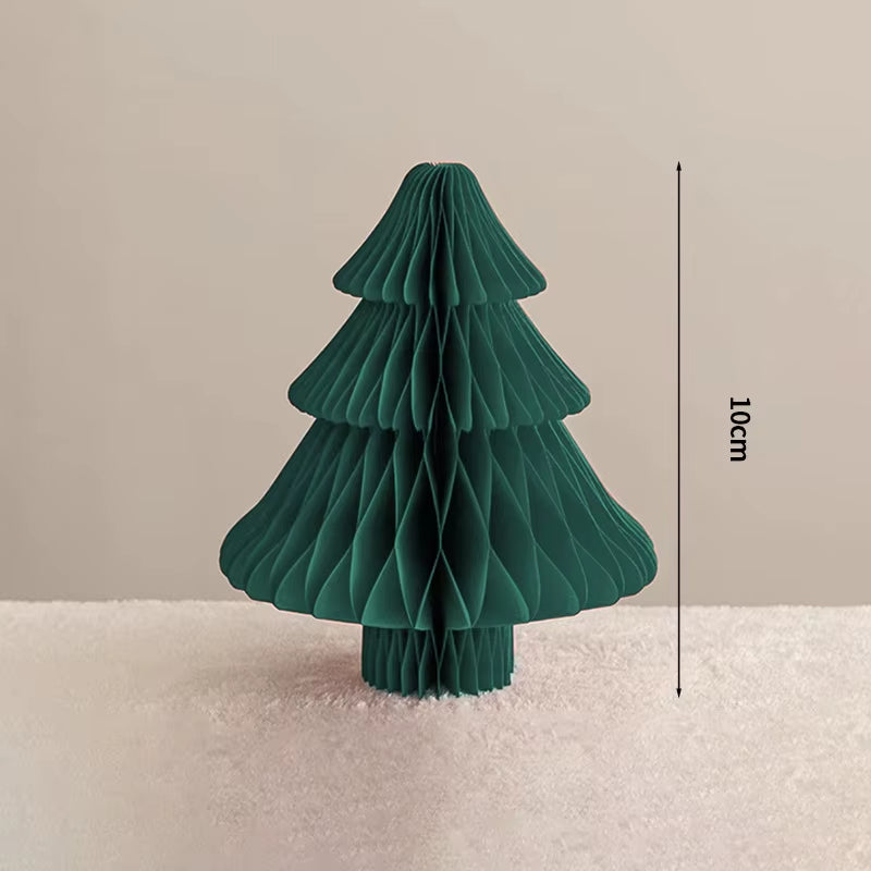 Christmas Tree Honeycomb Ball Decoration 3D Merry Christmas Ornament Paper Hanging Xmas Tree Model 2026 Party Favors Navidad