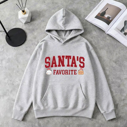 Santa’S Favorite Bubu Dudu Sweatshirt Cute Christmas Hoodies Holiday Gift for Her Winter Outfit Women Men Casual Fashion Apparel