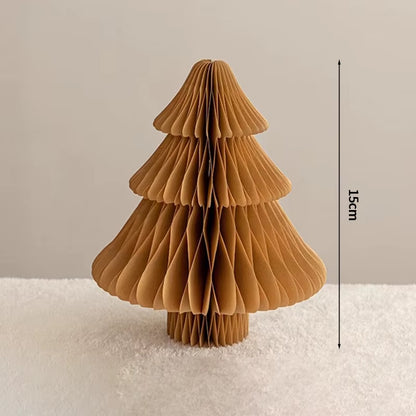 Christmas Tree Honeycomb Ball Decoration 3D Merry Christmas Ornament Paper Hanging Xmas Tree Model 2026 Party Favors Navidad