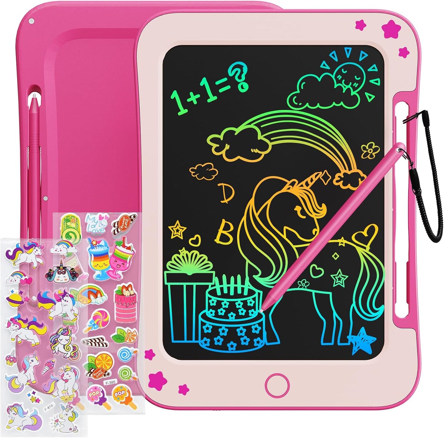 Kids Toys for 3 4 5 6 Years Old Boys Girls Gifts, 8.5 Inch LCD Writing Tablet Kids Drawing Board, Educational Travel Toys Boy Girl Birthday Christmas Gifts Age 3-8 (Pink)