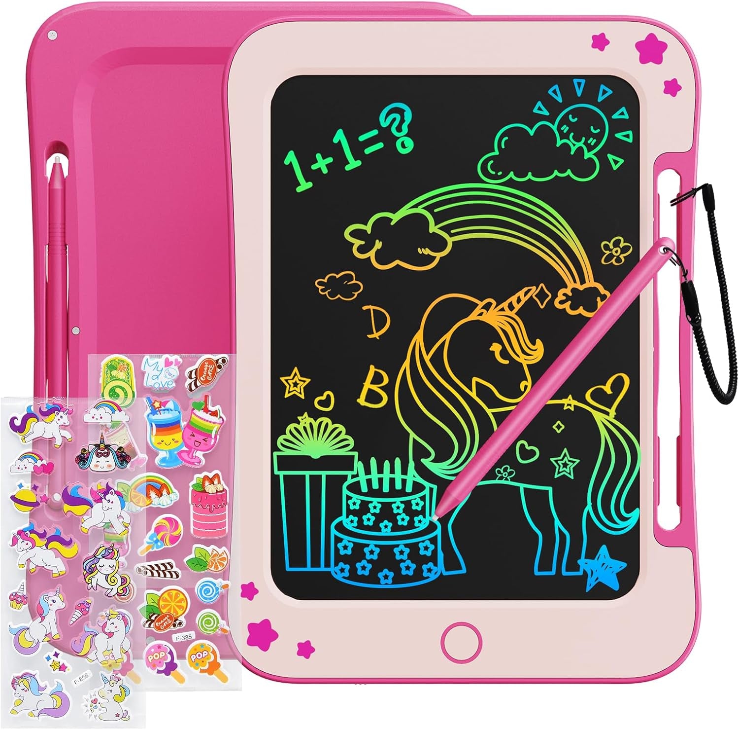 Kids Toys for 3 4 5 6 Years Old Boys Girls Gifts, 8.5 Inch LCD Writing Tablet Kids Drawing Board, Educational Travel Toys Boy Girl Birthday Christmas Gifts Age 3-8 (Pink)