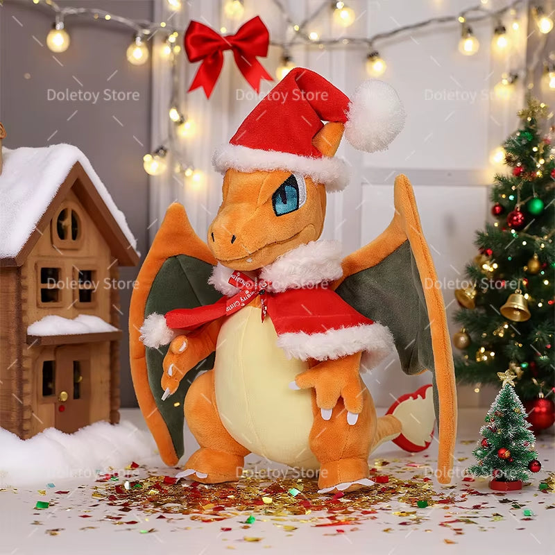 New Pokemon Plush Christmas Charizard Charmander Kawaii Halloween Pikachu Anime Pokemon Stuffed Plush Dolls Kids Gifts