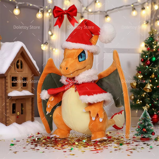 New Pokemon Plush Christmas Charizard Charmander Kawaii Halloween Pikachu Anime Pokemon Stuffed Plush Dolls Kids Gifts