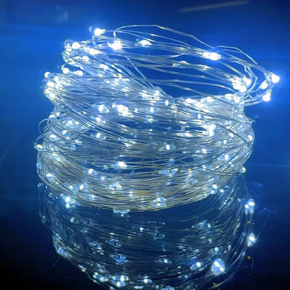 10M 20M Waterproof USB LED Lights String Copper Wire Fairy Garland Light Lamp Christmas Wedding Party Holiday Lighting Wreath
