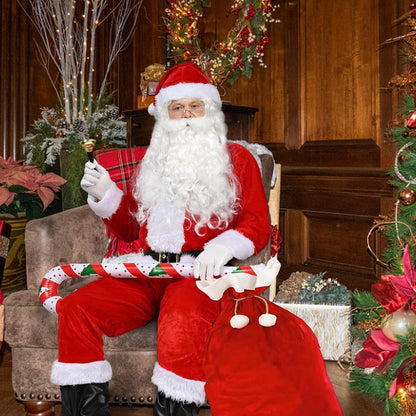 Adult Mens Santa Claus Costume Santa Suit Santa Fancy Dress Xmas Cosplay Outfit