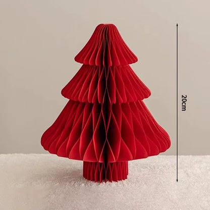 Christmas Tree Honeycomb Ball Decoration 3D Merry Christmas Ornament Paper Hanging Xmas Tree Model 2026 Party Favors Navidad