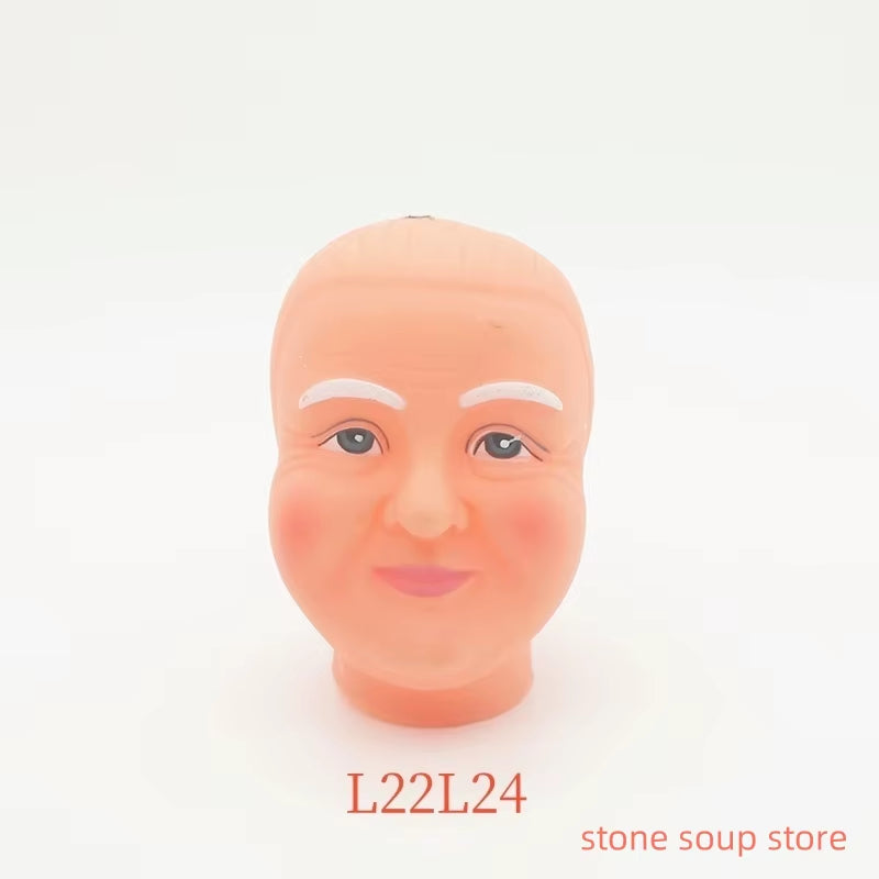 1Pc High-Quality 3D Vinyl Santa Claus Head Christmas Decorations Diy Accessories Craft Ornament Elderly Face