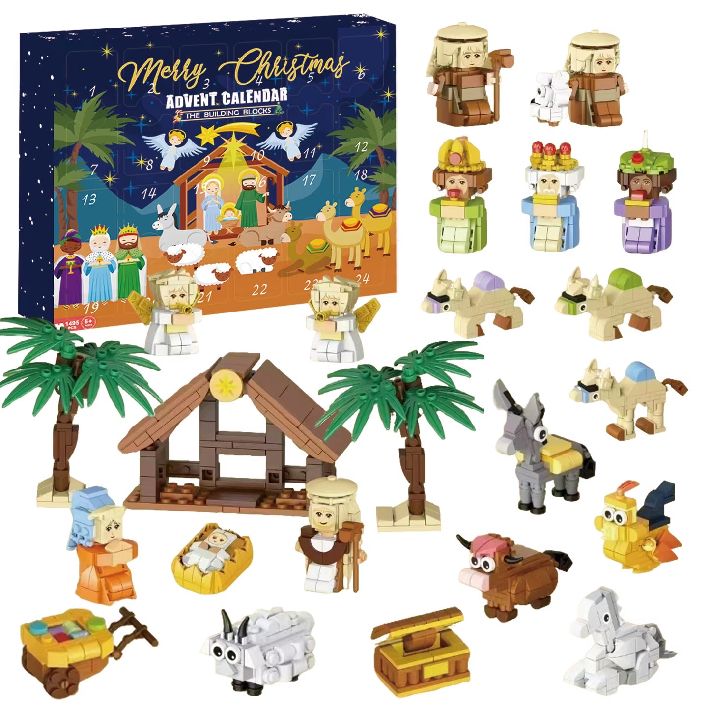 2026 Christmas Advent Calendar Gift Box Christmas Tree Train 24Days Countdown Christmas Calendar Box New Year Navidad Gift