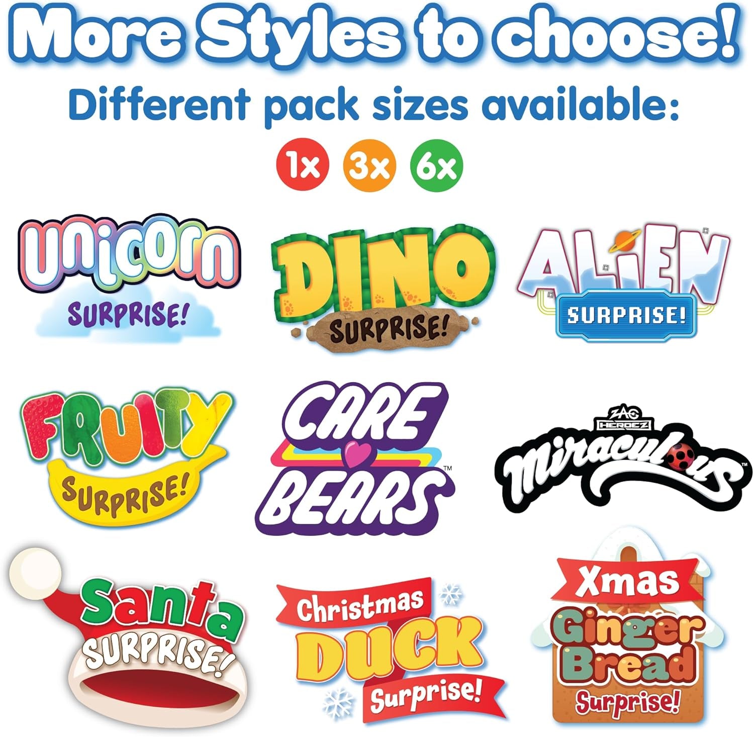 ZIMPLI - 6 X Large Santa Surprise Bath Bombs, 6 X Christmas Surprise Toys, Xmas Baff Bomb Gift Set for Children, Presents Aged 3 and Up