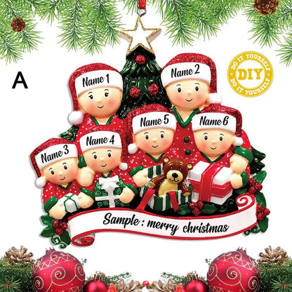 Christmas Pendant DIY Personal Family Christmas Decorations for Home 2D Acrylic Christmas Tree Hanging Ornament New Year 2026