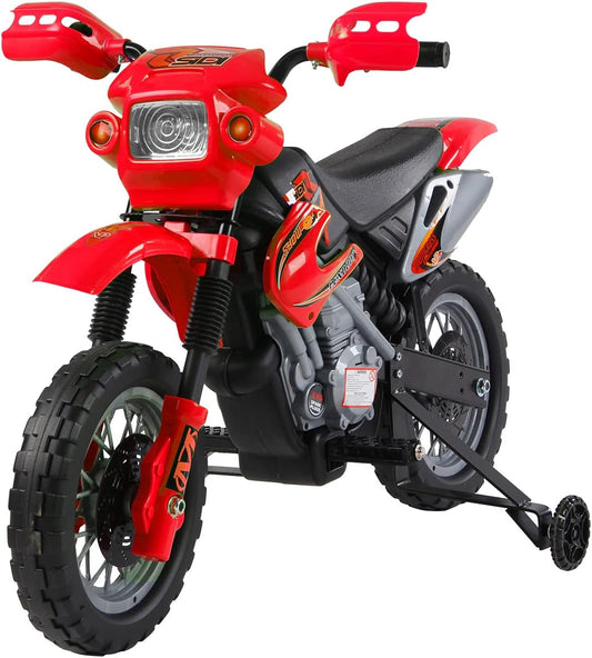 6V Kids Child Electric Motorbike Ride on Motorcycle Scooter Children Toy Gift for 3-6 Years (Red)