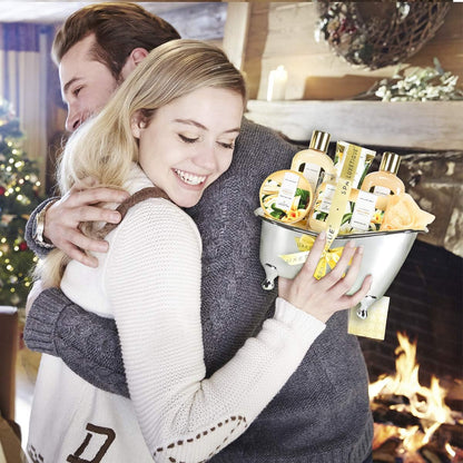 Spa Gift Sets, Gifts for Her, 8Pcs Vanilla Bath Sets with Body Butter, Bubble Bath, Bath Bomb, Bath Sets for Women Gifts, Christmas Gifts, Gifts for Women