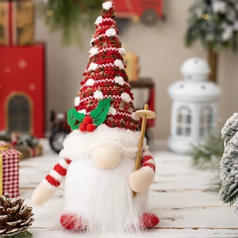 2025 Gnome Christmas Decorations 30Cm Light up Christmas Gnomes Plush Doll Ornaments Knited Elf Dwarf Gift Home Table Decoration