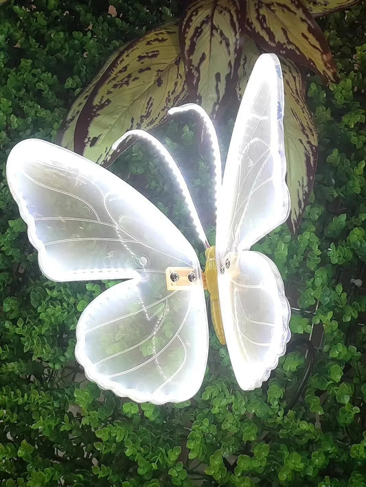 1Pcs LED Outdoor Simulation Dynamic Static Butterfly Lights Holiday Party Home Christmas Decorations