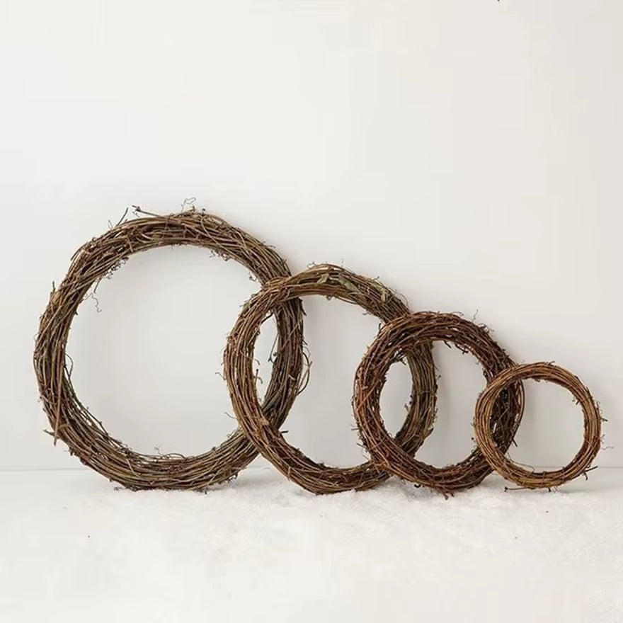 10Cm/15Cm/20Cm Artificial Rattan Frame Home Wedding Christmas Party Outdoor Garden Decor DIY Bride Wreath Door Hanging Accessory