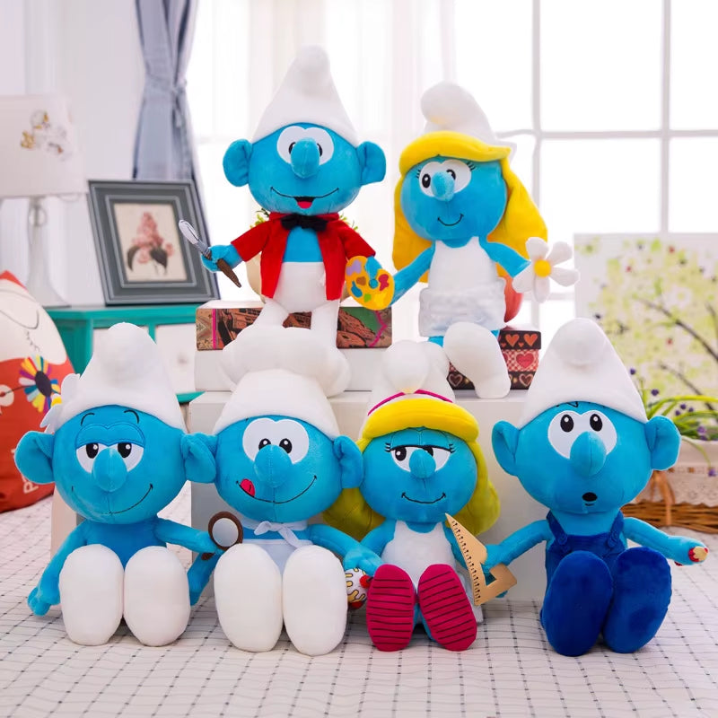 2023 New 40Cm Cartoon Character Creative Smurf Cute Plush Toy Kawaii Doll Children’S Soothing Toy Birthday Gift Christmas Gift