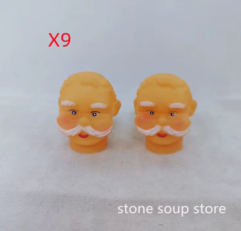 1Pc High-Quality 3D Vinyl Santa Claus Head Christmas Decorations Diy Accessories Craft Ornament Elderly Face