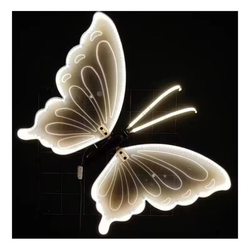 1Pcs LED Outdoor Simulation Dynamic Static Butterfly Lights Holiday Party Home Christmas Decorations
