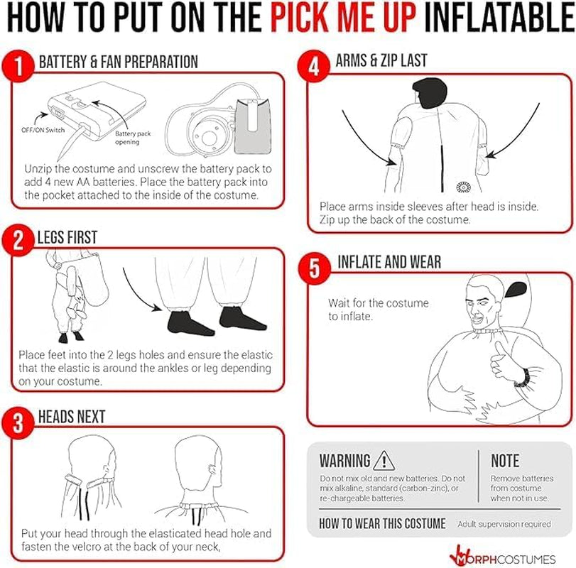 Morph Inflatable Santa Costume Adult, Blow up Santa Costume, Inflatable Christmas Costumes, Christmas Fancy Dress