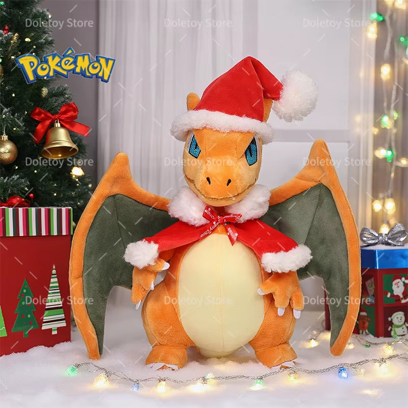 New Pokemon Plush Christmas Charizard Charmander Kawaii Halloween Pikachu Anime Pokemon Stuffed Plush Dolls Kids Gifts