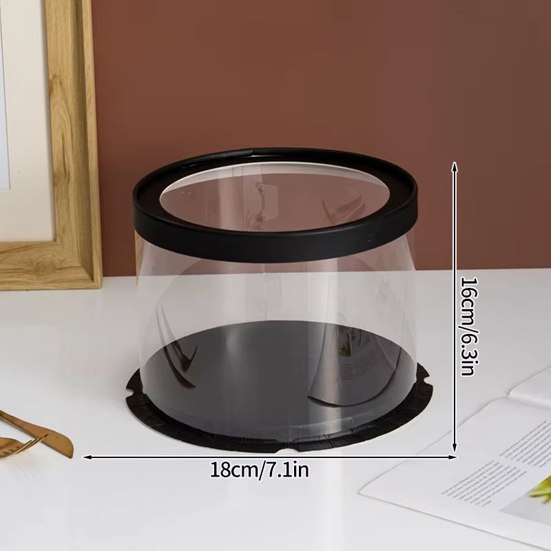 Transparent Birthday Cake Box Clear Gift Box Bakery Wrapping Boxes Cake Dessert Storage Boxes Wedding Party Present Case