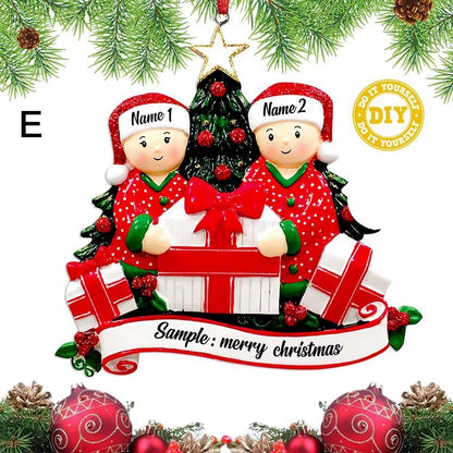 Christmas Pendant DIY Personal Family Christmas Decorations for Home 2D Acrylic Christmas Tree Hanging Ornament New Year 2026