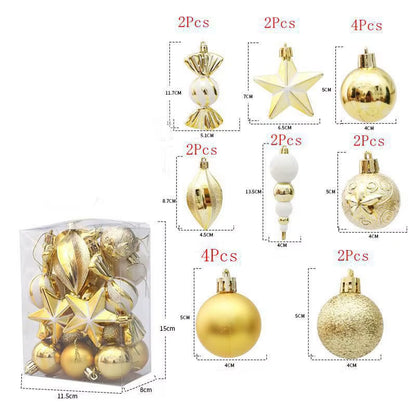 20/29Pcs Christmas Ball Decoration Hanging Christmas Tree Pendant Ornaments for Home Room Decor New Year 2026 Gifts Accessories