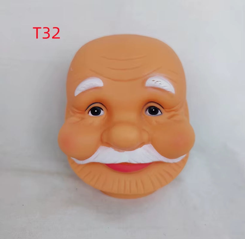 1Pc High-Quality 3D Vinyl Santa Claus Head Christmas Decorations Diy Accessories Craft Ornament Elderly Face