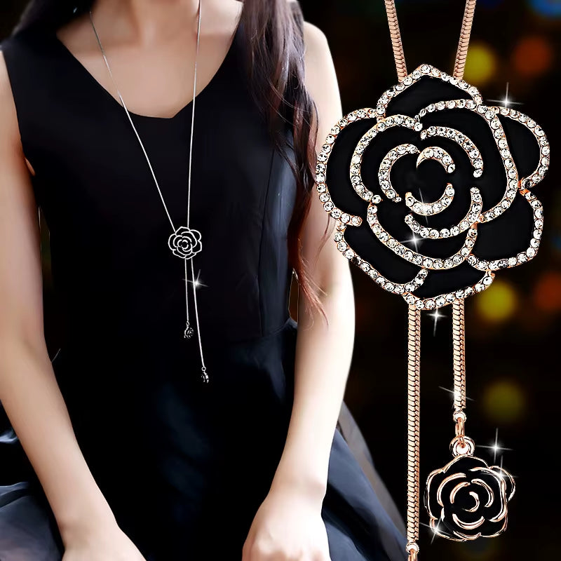 Camellia Sweater Necklaces Long Winter Necklace 2025 Trend Flower Rose Luxury Brand Jewelry Accessories Wholesale Price