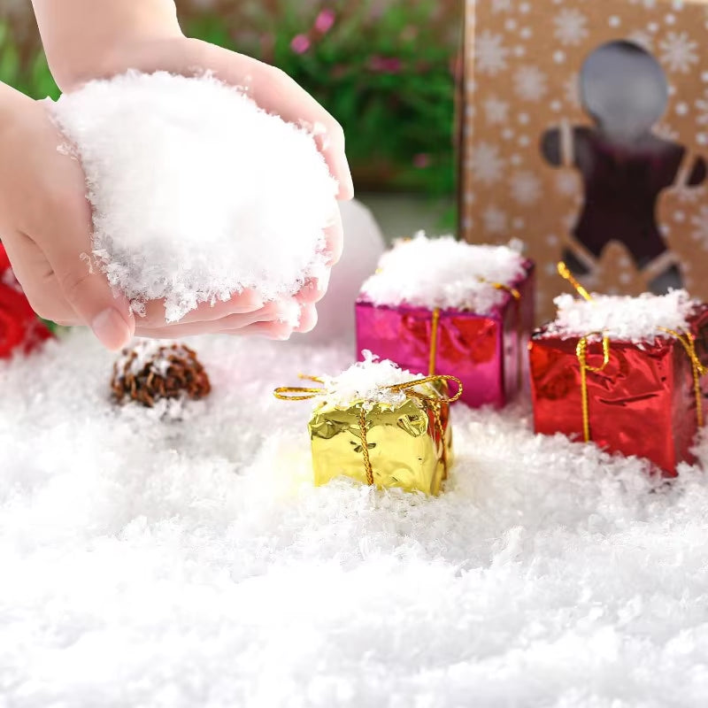 Artificial Snow Powder DIY Fake Snowpowder Fluffy Snowflakes Christmas New Year Party Home Decoration Winter Scene Prop Supplies