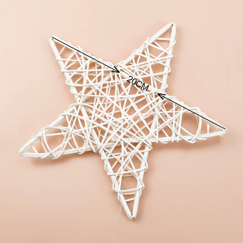Artificial Plants Star Wreaths Wedding Decorative Flower Christmas Ornament Rattan Garland Door Hanging Diy Gifts Box Home Decor