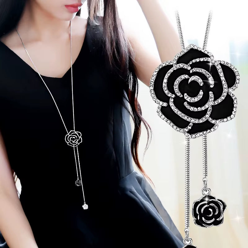 Camellia Sweater Necklaces Long Winter Necklace 2025 Trend Flower Rose Luxury Brand Jewelry Accessories Wholesale Price