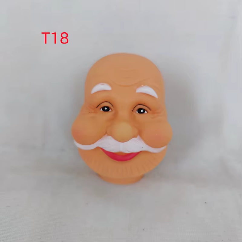 1Pc High-Quality 3D Vinyl Santa Claus Head Christmas Decorations Diy Accessories Craft Ornament Elderly Face