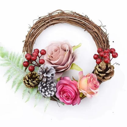 10Cm/15Cm/20Cm Artificial Rattan Frame Home Wedding Christmas Party Outdoor Garden Decor DIY Bride Wreath Door Hanging Accessory
