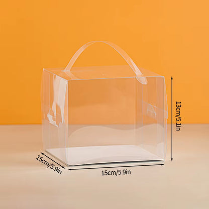 Transparent Birthday Cake Box Clear Gift Box Bakery Wrapping Boxes Cake Dessert Storage Boxes Wedding Party Present Case