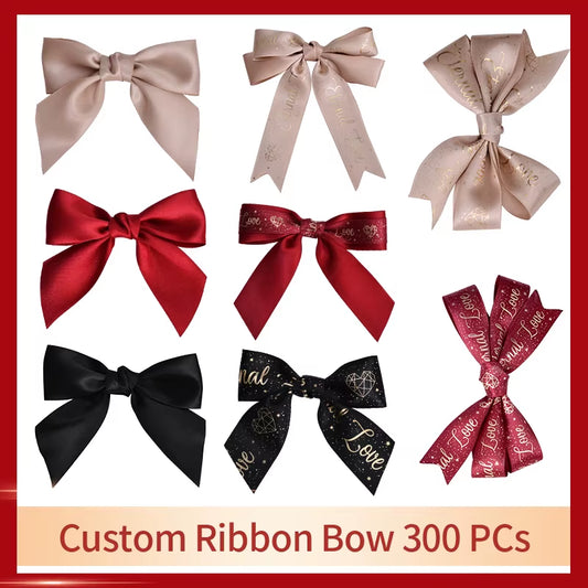 '-Custom Ribbon Printed Logo Fashion Fancy Ribbons for DIY Gifts, Wedding Baking Wrapping Ribbons, Letter Design