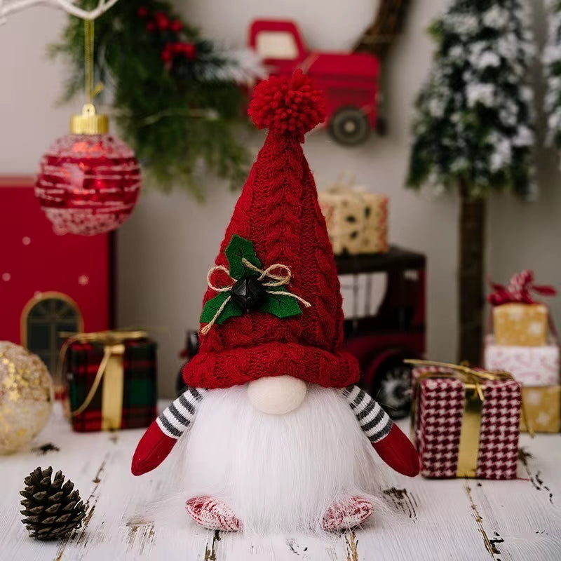 2025 Gnome Christmas Decorations 30Cm Light up Christmas Gnomes Plush Doll Ornaments Knited Elf Dwarf Gift Home Table Decoration