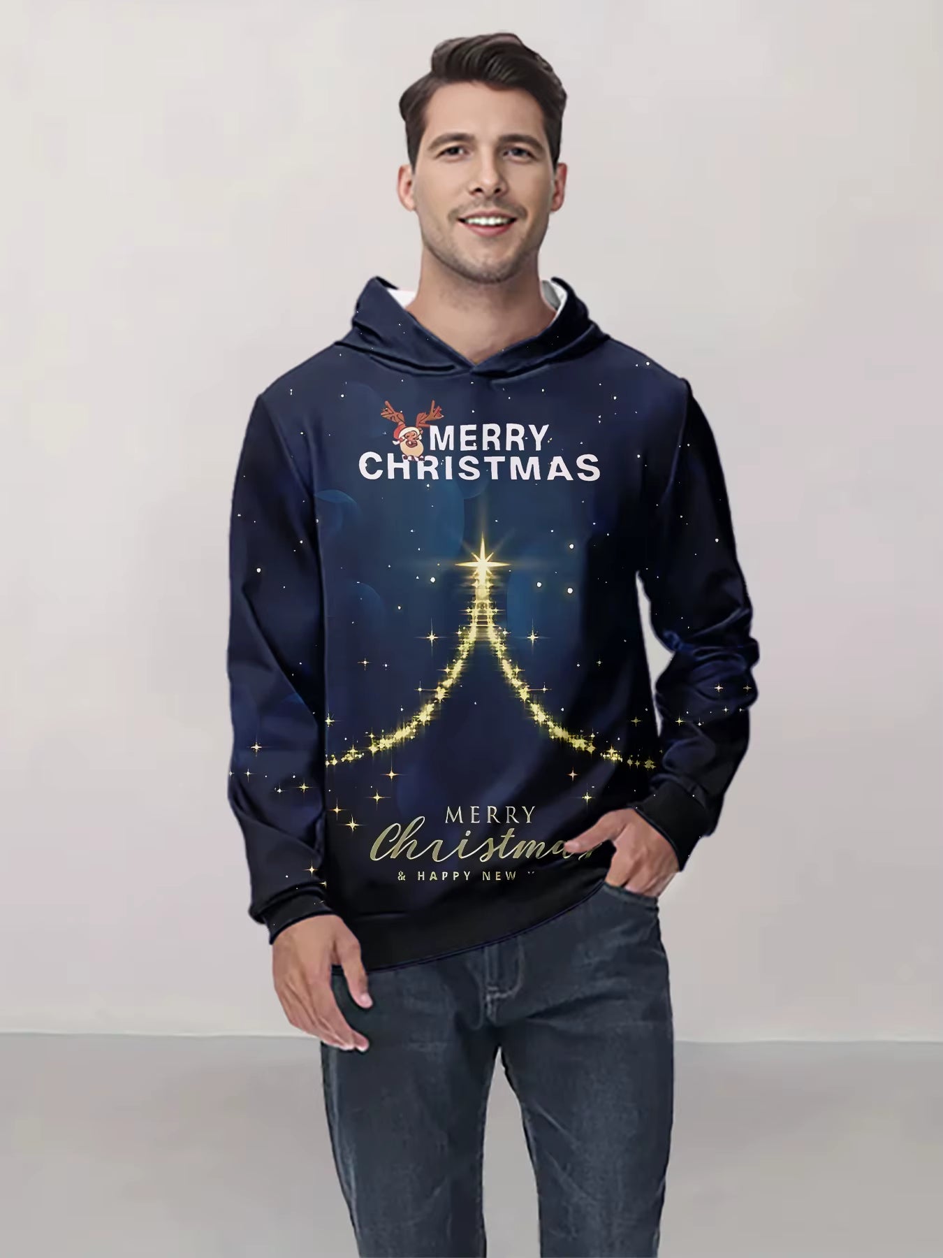 New Arrival Personality Hoodies Christmas Printed Pullover Men Women Casual Oversized Hooded Sweatshirts Cool Hoodie