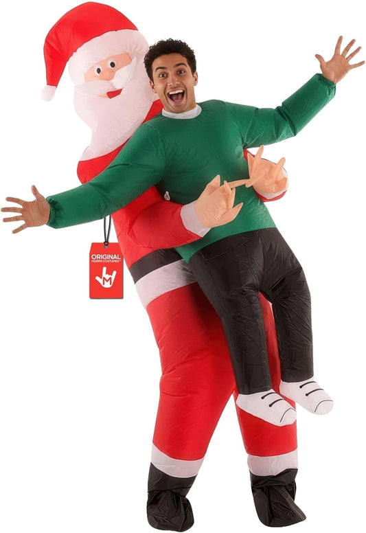 Morph Inflatable Santa Costume Adult, Blow up Santa Costume, Inflatable Christmas Costumes, Christmas Fancy Dress