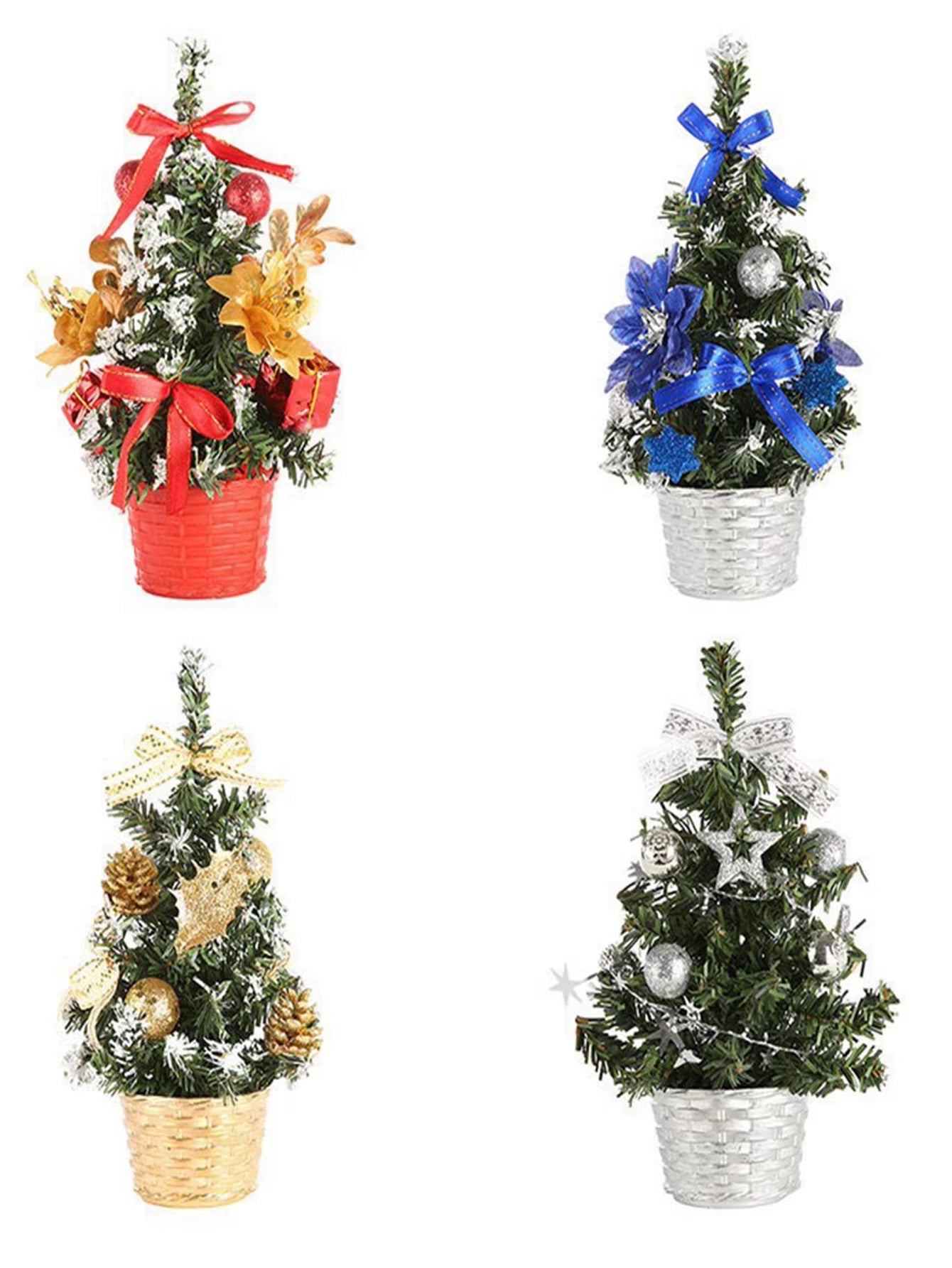20/30/40Cm Christmas Tree Home Bedroom Party Decorations Artificial Christmas Tree Children DIY Handicraft 2025 New Year Gift