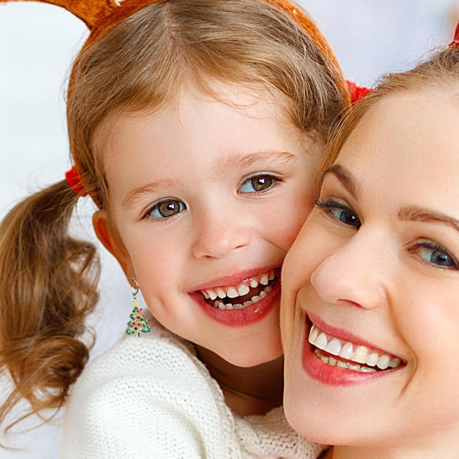 Christmas Tree Earrings,Christmas Earrings for Women Uk,Novelty Drop Dangle Earings Studs,Colourful Jewellery Tree Bow Earing Xmas Earring Accessories for Kids Girls Cheistmas Festive Party Gifts